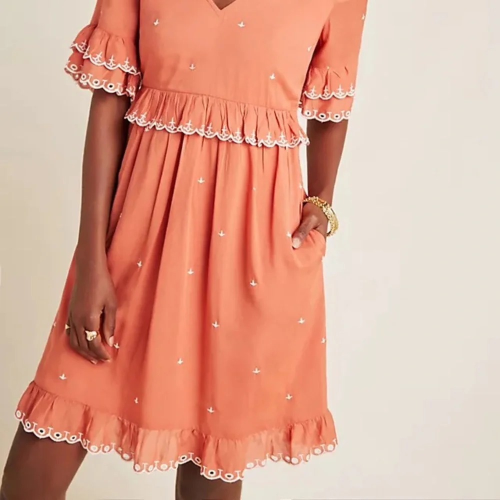 NWT Anthropologie Samia Ruffled Tunic Dress Sz 2 Z511-14 - Picture 4 of 4